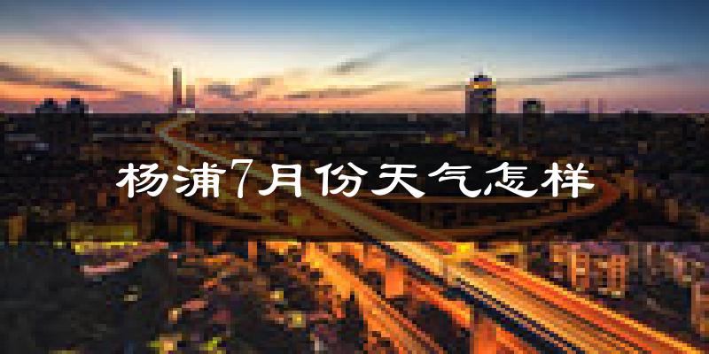 杨浦7月份天气怎样?杨浦七月热不热?