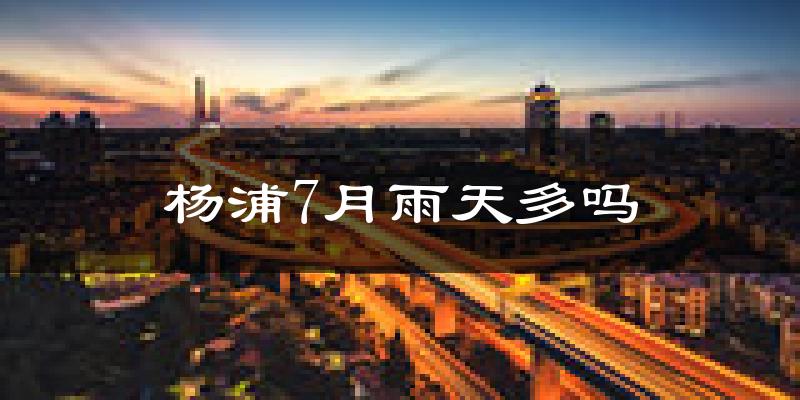 杨浦7月雨天多吗?
