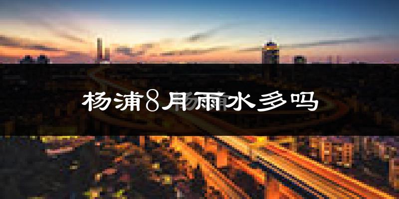 杨浦8月雨水多吗?