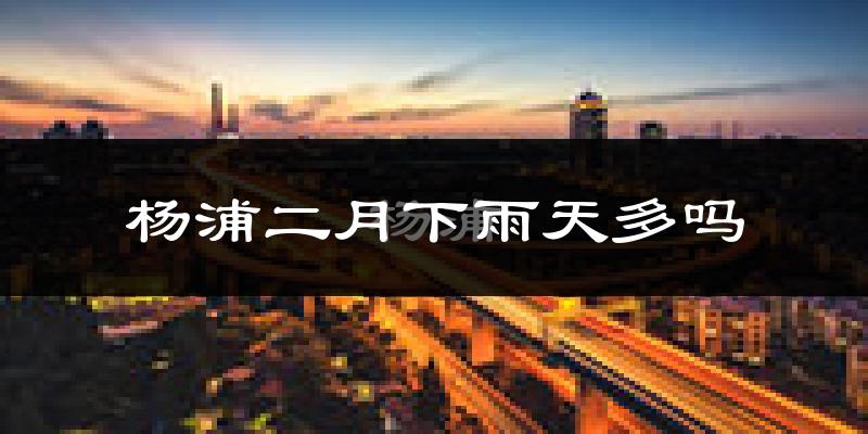 杨浦二月下雨天多吗?杨浦2月份降雨量多少?