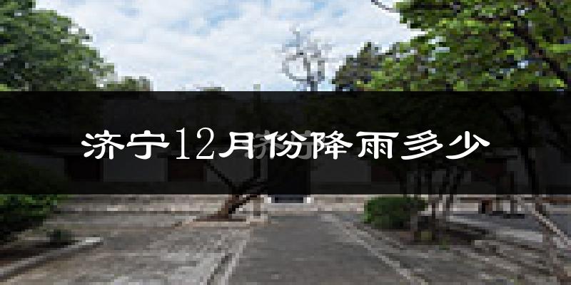 济宁12月份降雨多少?