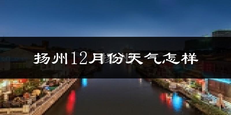 扬州12月份天气怎样?扬州十二月冷吗?